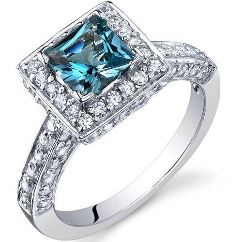 Details about   100% NATURAL SKY BLUE TOPAZ PRINCESS CUT GEMSTONE SOLID SILVER 925 RING SIZE 10